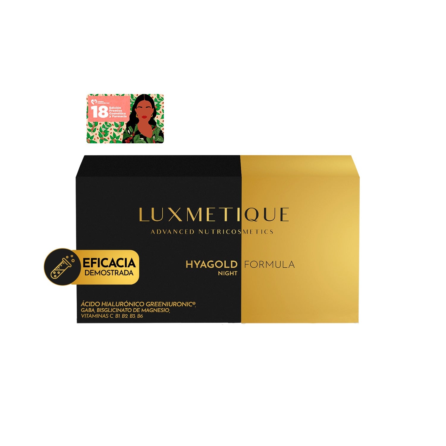 Luxmetique Fórmula Hyagold Noite 15 Âmpolas 30ml - Farmácia Garcia