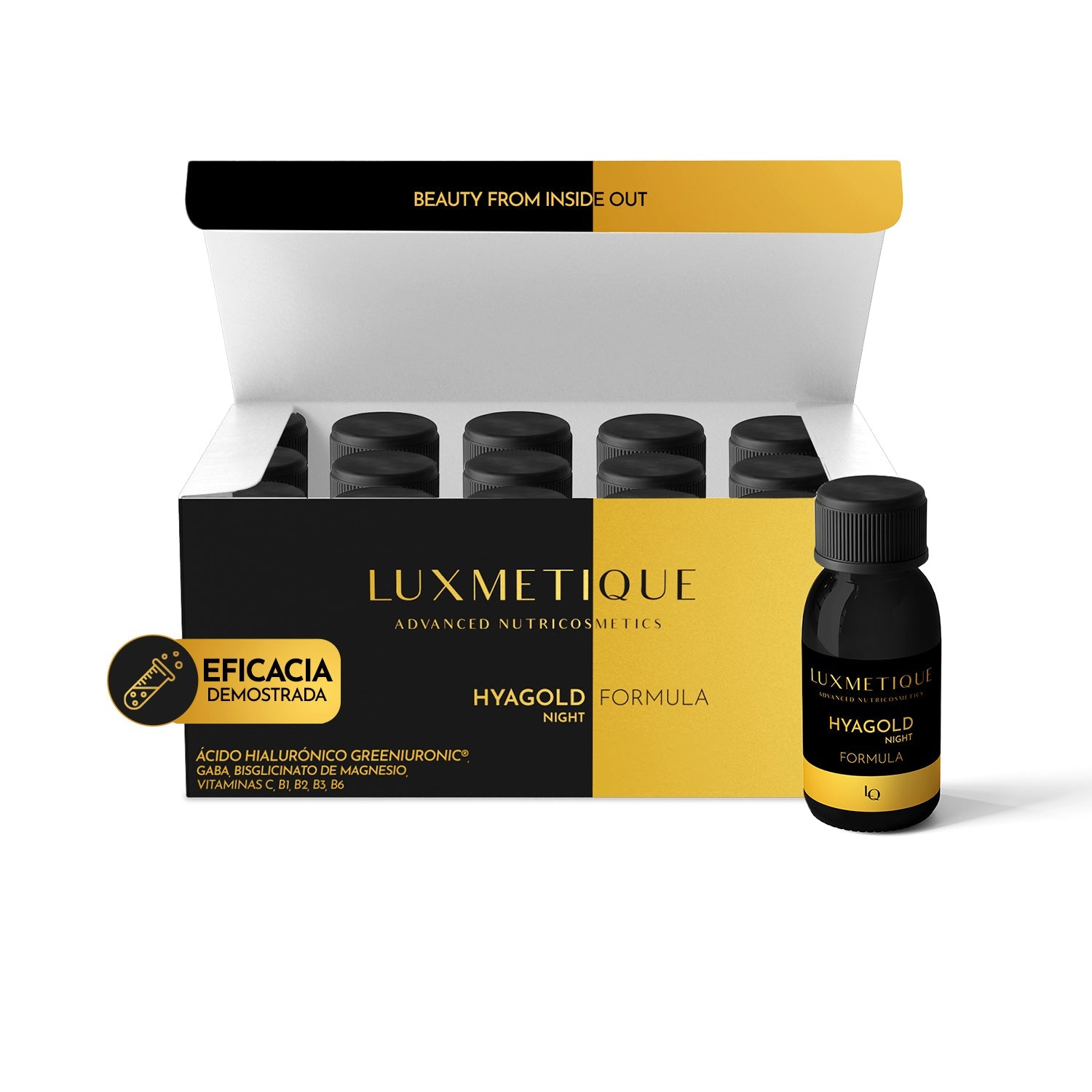 Luxmetique Fórmula Hyagold Noite 15 Âmpolas 30ml - Farmácia Garcia