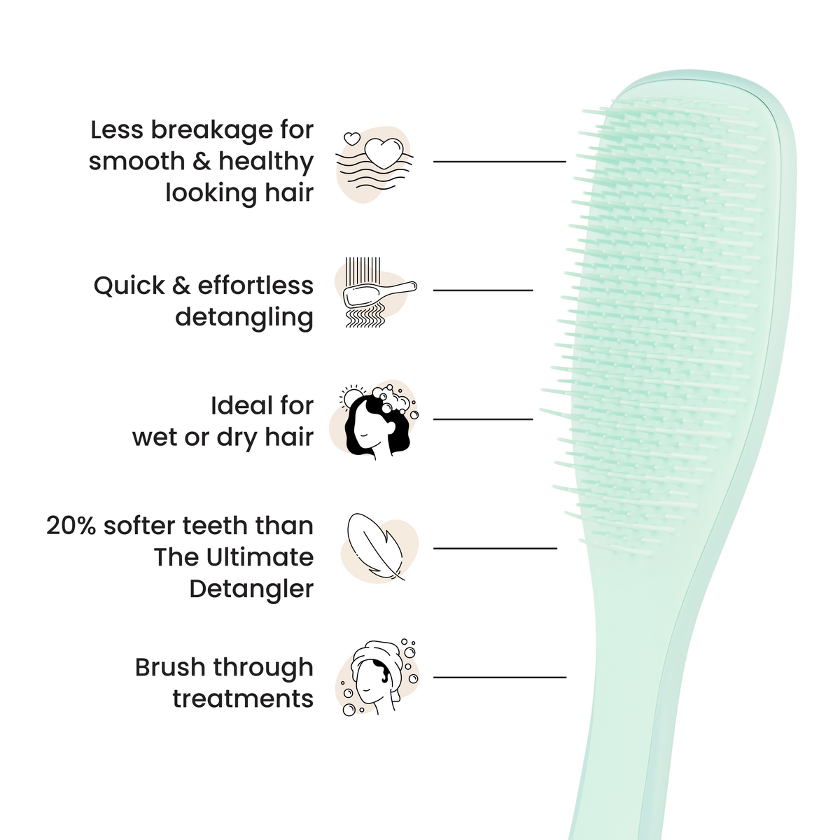 Tangle Teezer Escova Cabelo Wet Fine Fragile Verde