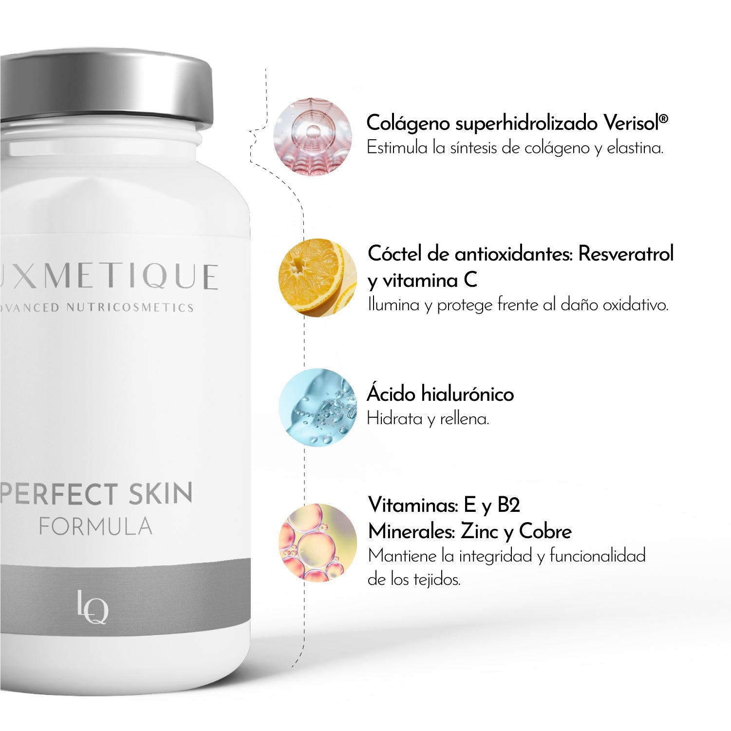 Luxmetique Fórmula Skin Perfect 90 Cápsulas - Farmácia Garcia