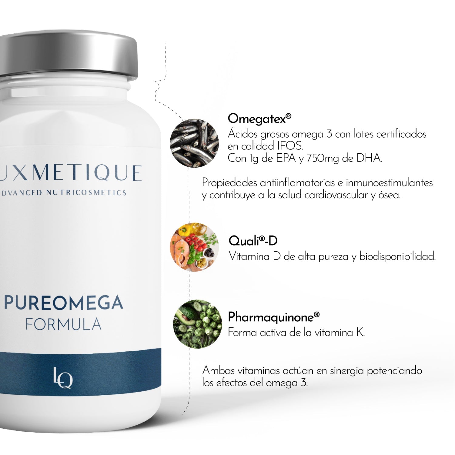 Luxmetique PureOmega Formula 60 Cápsulas - Farmácia Garcia