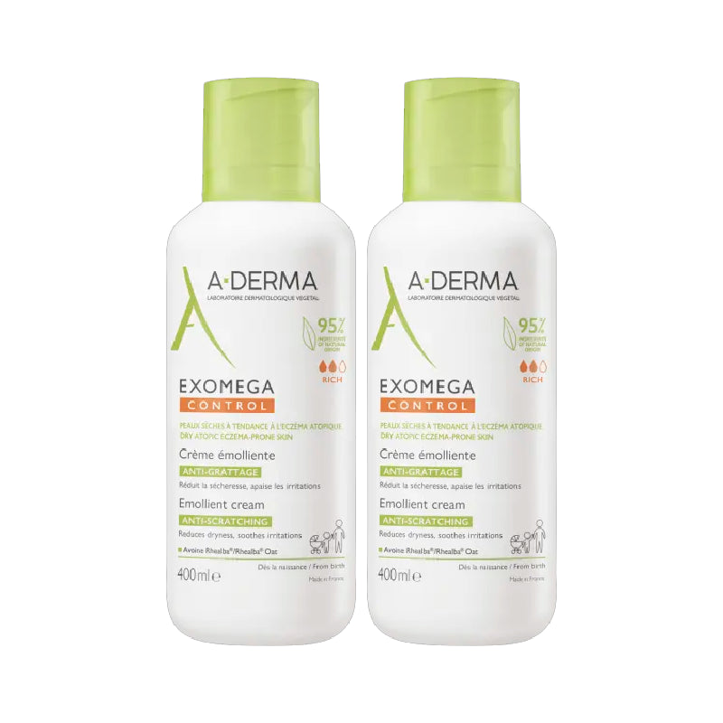A-Derma Exomega Control Creme Emoliente 2x400ml - Farmácia Garcia