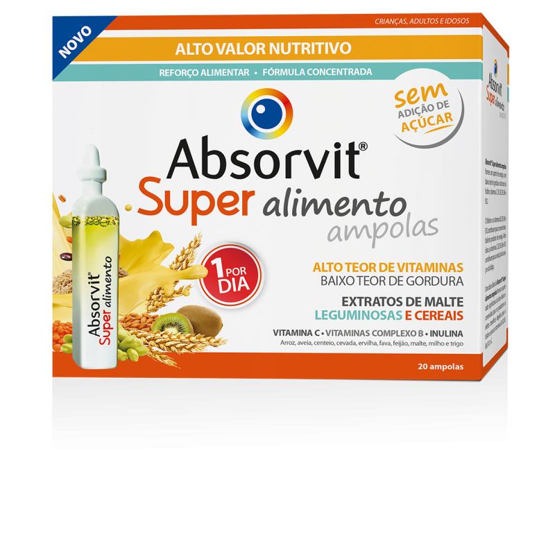 Absorvit Super Alimento 20 Ampolas - Farmácia Garcia