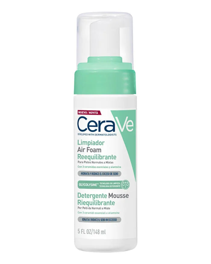 Cerave Air Foam Limpeza Reequilibrante 148ml - Farmácia Garcia
