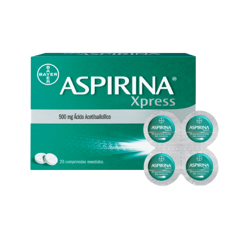 Aspirina Xpress 500mg 20 Comprimidos - Farmácia Garcia