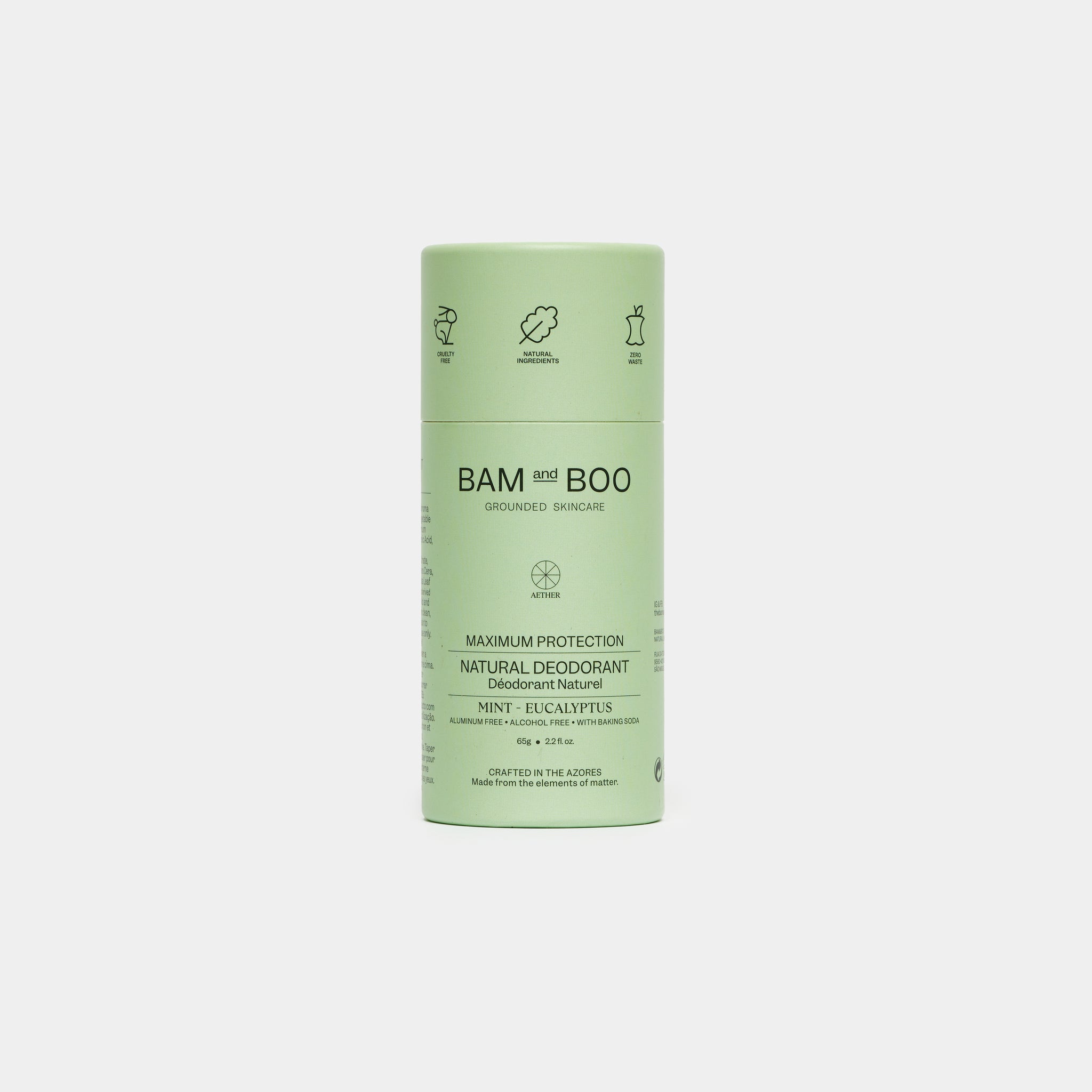 BAMandBOO Desodorizante Natural Maximum Protection Mint-Eucalyptus 65g - Farmácia Garcia