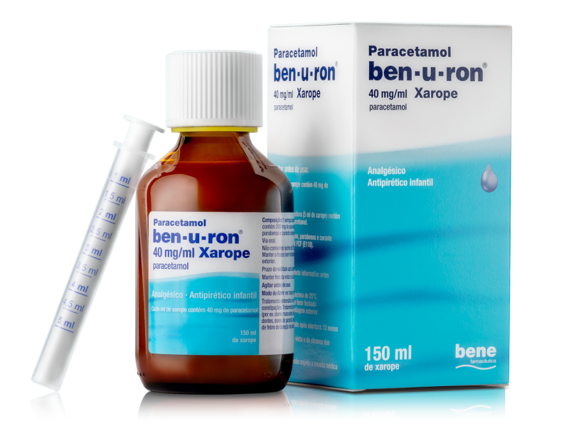 Ben-U-Ron Paracetamol Xarope 40mg/ml 150ml - Farmácia Garcia