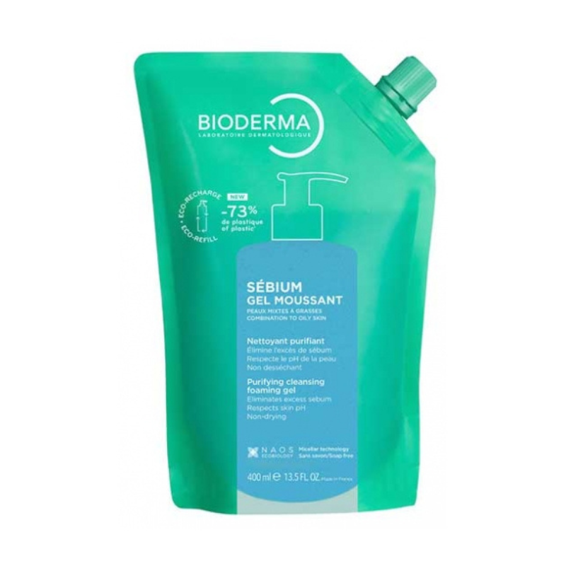 Bioderma Sébium Gel Moussant Refil 400ml - Farmácia Garcia