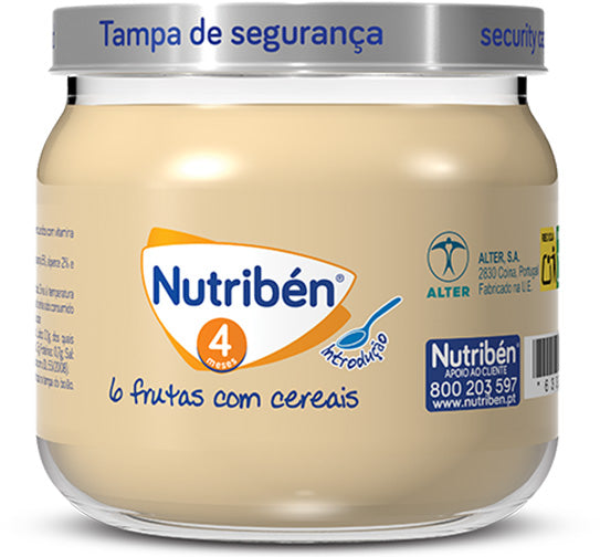 Nutribén Boião 6 Frutas com Cereais 120g - Farmácia Garcia