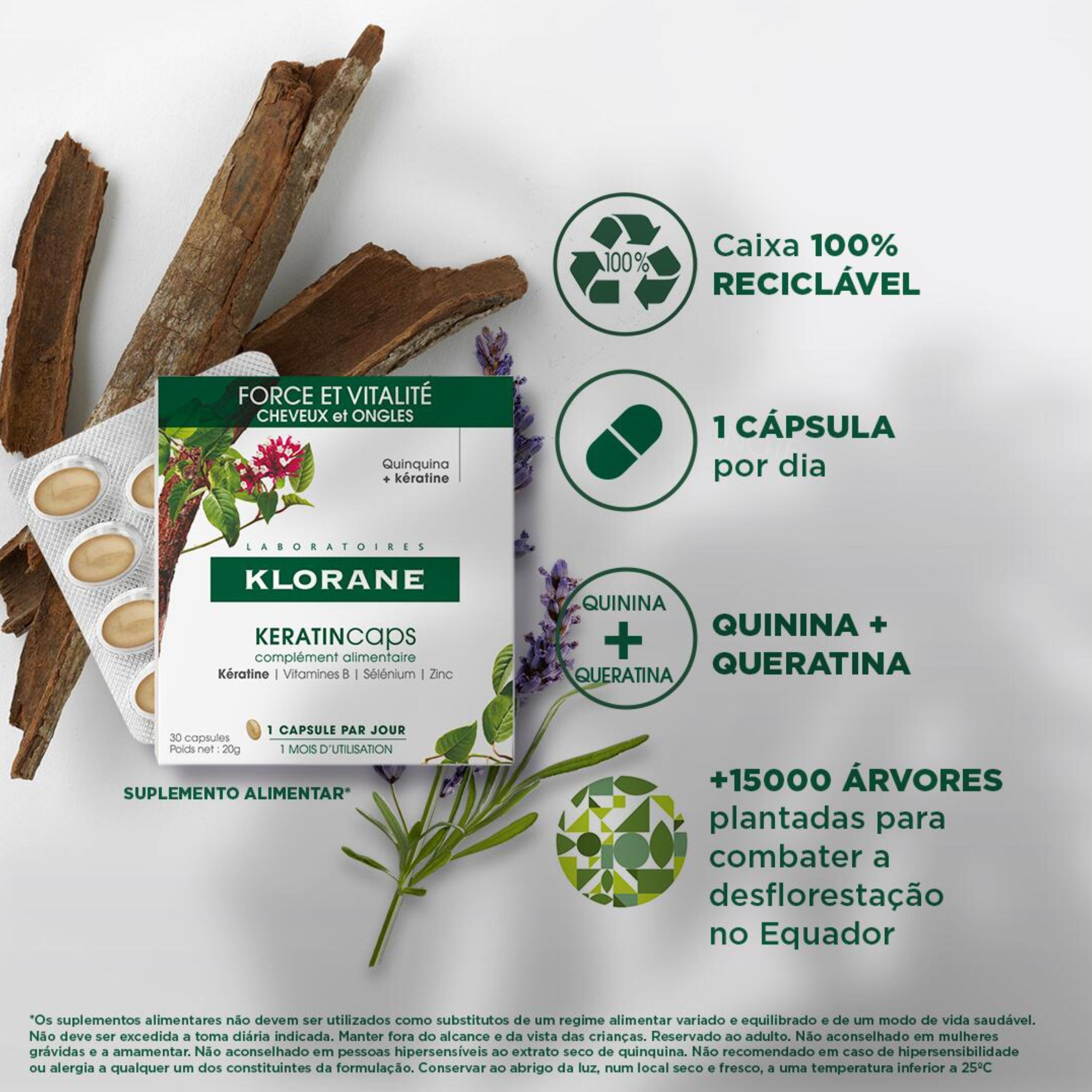 Klorane Capilar Keratin Cápsulas x30 - Farmácia Garcia