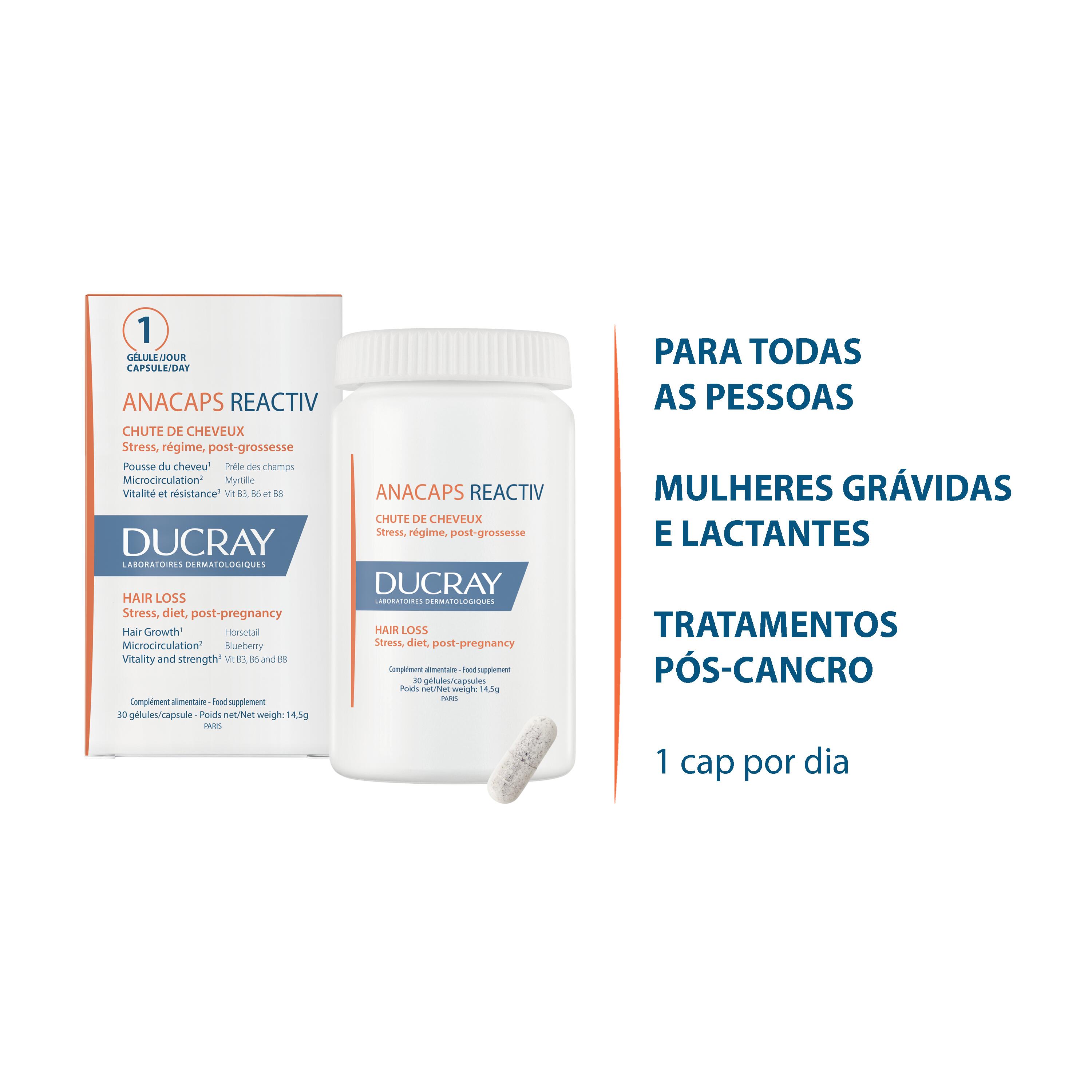 Ducray Anacaps Reactiv 30 Cápsulas - Farmácia Garcia