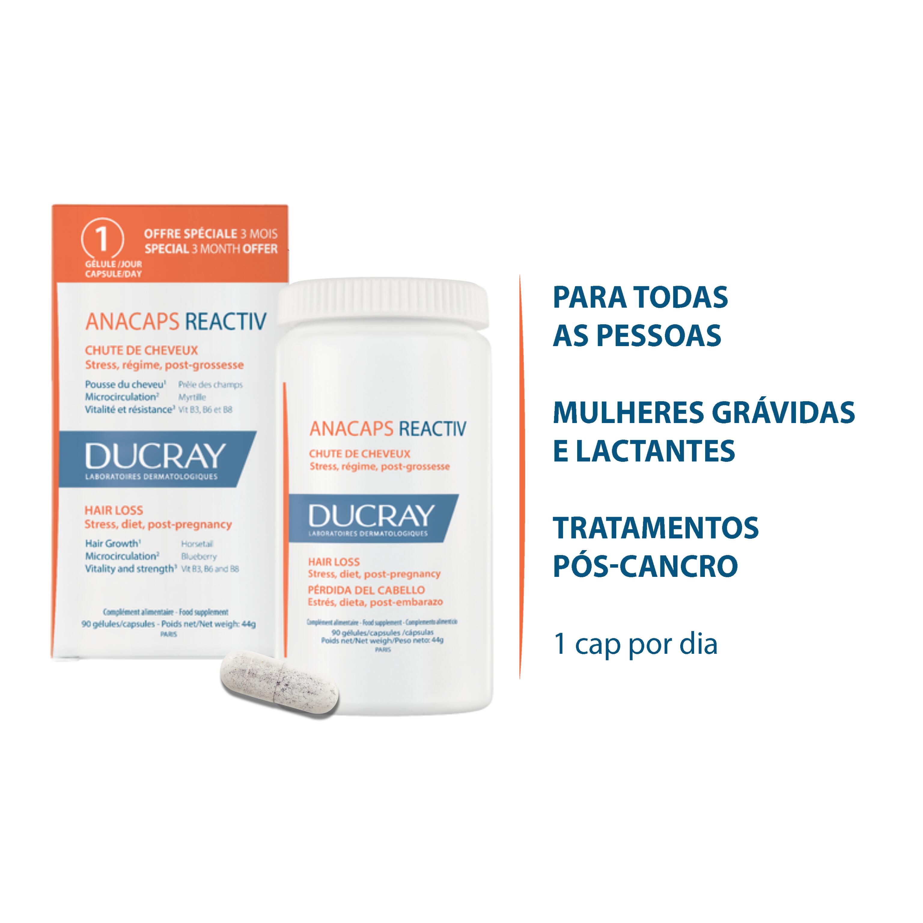 Ducray Anacaps Reactiv 90 Cápsulas - Farmácia Garcia