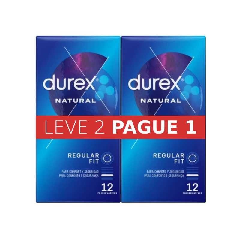 Durex® Natural Plus 12 Preservativos com Oferta de 2ª Embalagem