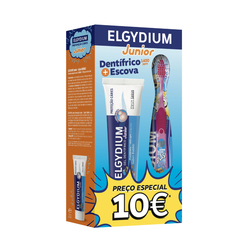 Elgydium Jun Kit Gel Dent Bubble 50 + Escova - Farmácia Garcia