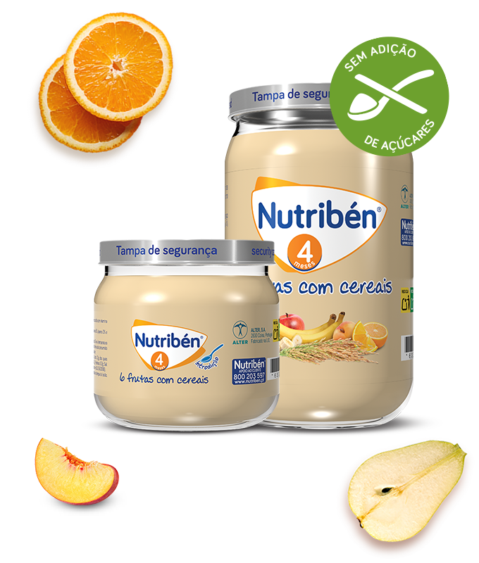 Nutribén Boião 6 Frutas com Cereais 120g - Farmácia Garcia