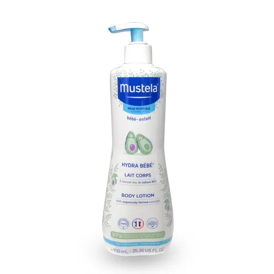 Mustela Bebe Pele Normal Leite Hydra Corporal 750ml - Farmácia Garcia