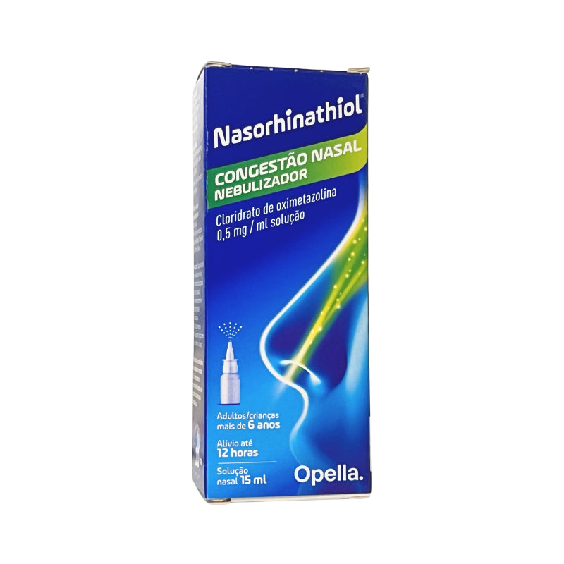 Nasorhinathiol, 0,5 mg/mL-15 mL x 1 sol pulv nasal - Farmácia Garcia