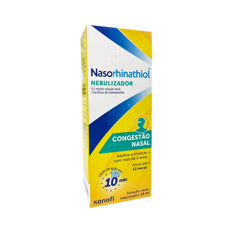 Nasorhinathiol, 0,5 mg/mL-15 mL x 1 sol pulv nasal - Farmácia Garcia