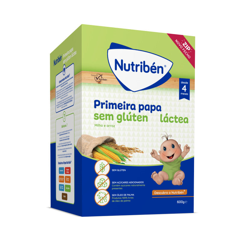 Nutribén Farinhas Primeira Papa Sem Gluten Lactea 600g - Farmácia Garcia