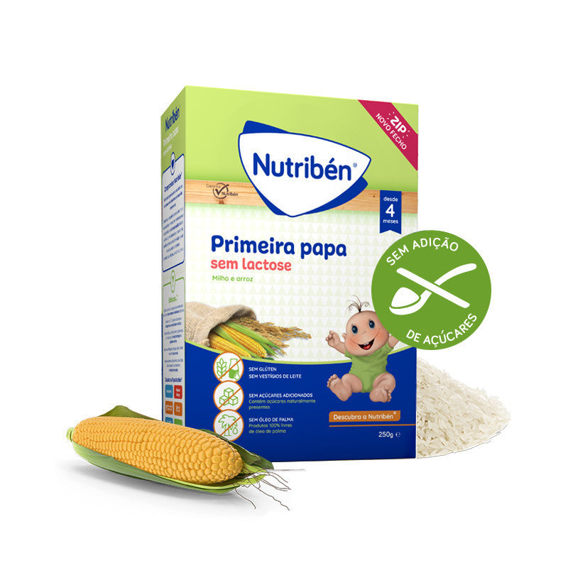 Nutribén Papa Não Láctea Primeira Papa Sem Lactose 250g +4M - Farmácia Garcia