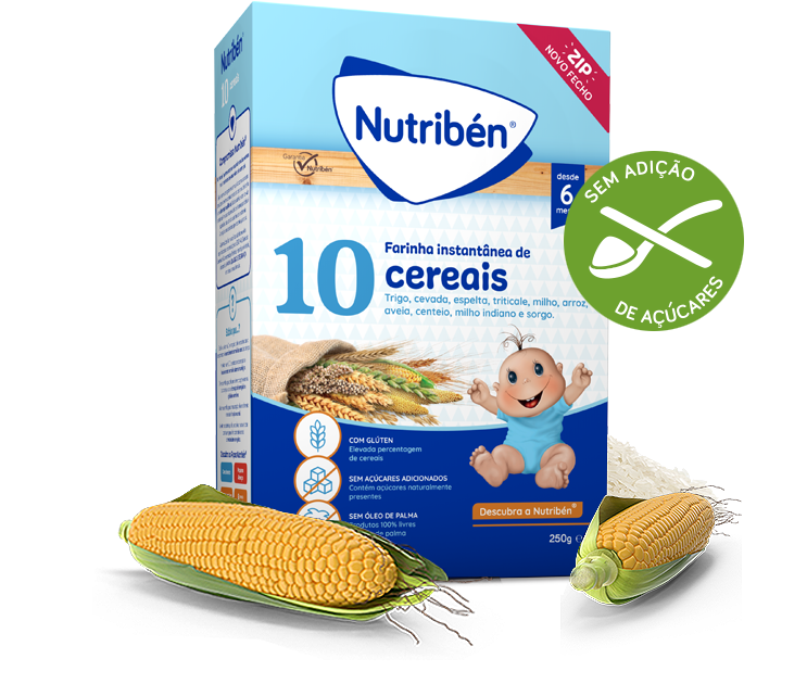 Nutribén Farinha Instantânea de 10 Cereais +6m 250g - Farmácia Garcia