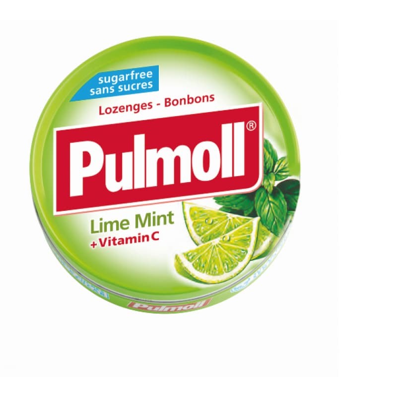 Pulmoll Pastilhas Lima Menta + Vitamina C Sem Açúcar 45g - Farmácia Garcia