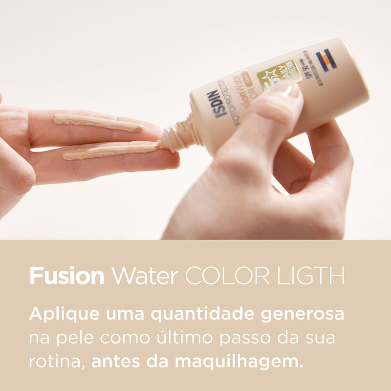 ISDIN Fotoprotector Fusion Water Color Light FPS50+ 50ml - Farmácia Garcia