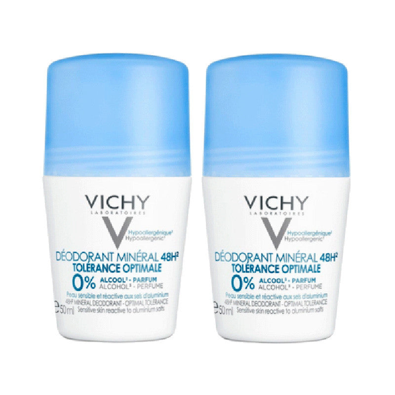 Vichy Desodorizante Roll On Mineral 48h 2x50ml - Farmácia Garcia