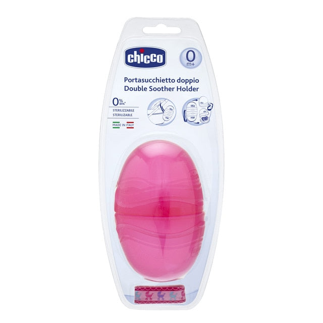 Chicco Porta Chupeta Duplo Rosa - Farmácia Garcia