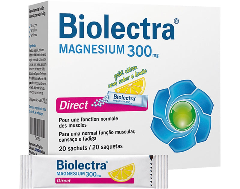Biolectra Magnésio Direct 300 Saquetas - Farmácia Garcia