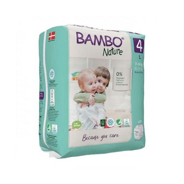 Bambo Nature Fraldas 4-L 7-14Kg X24 - Farmácia Garcia