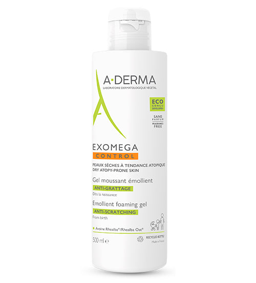 A-Derma Exomega Gel Emoliente 2 em 1 Corpo e Cabelo 500ml