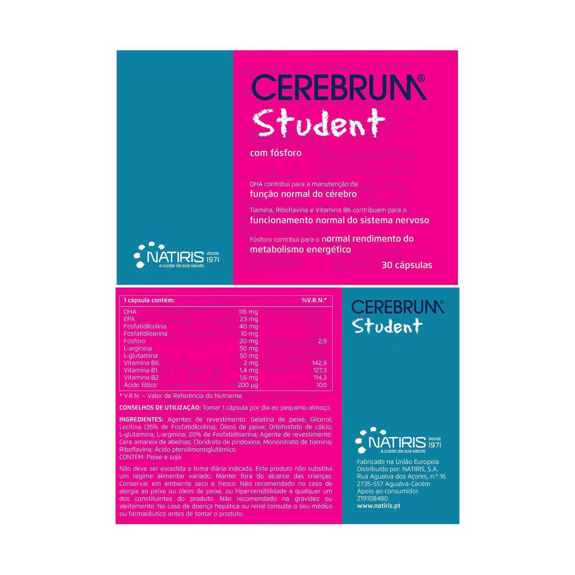 Cerebrum Student 30 Cápsulas - Farmácia Garcia