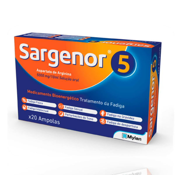 Sargenor 5, 5000 mg/10 mL x 20 amp beb - Farmácia Garcia