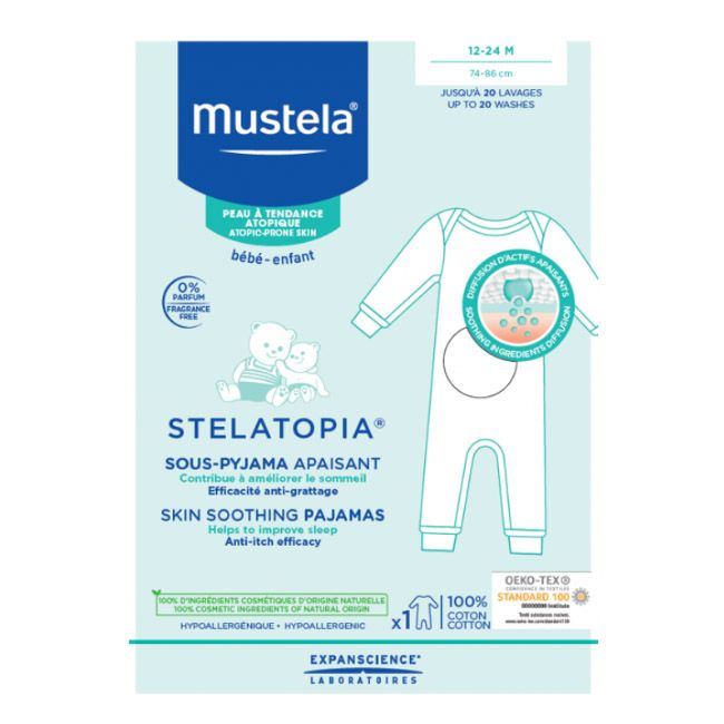 Mustela Bebe Pele Atopica Pijama Calmante 12-24m - Farmácia Garcia