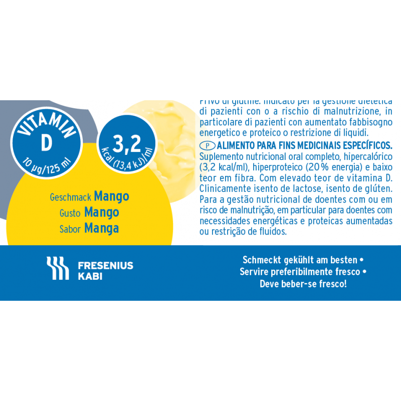 Fresubin 3.2kcal Manga 4 Frascos 125ml - Farmácia Garcia