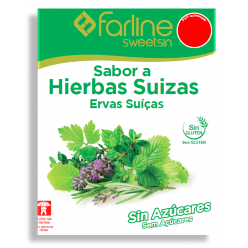 Farline Sweetsin Rebuçados Ervas Suíças - Farmácia Garcia