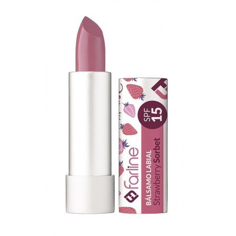 Farline Bálsamo Labial Morango SPF15 - Farmácia Garcia