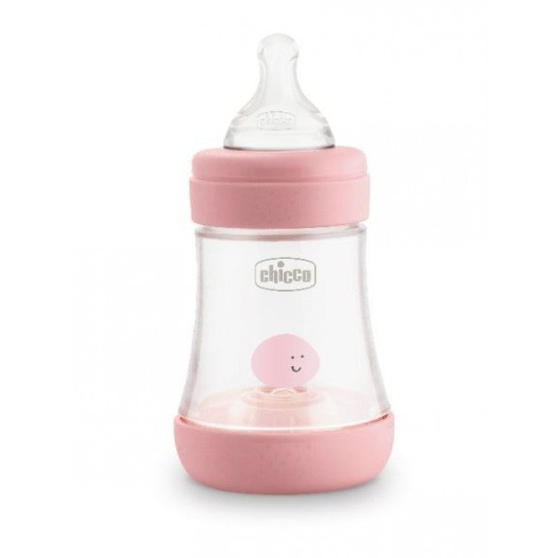 Chicco Biberão Perfect5 Rosa Silicone Slow 150 ml - Farmácia Garcia