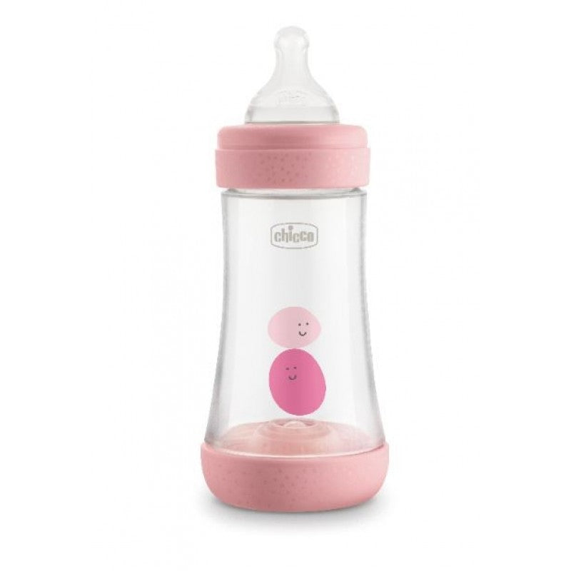 Chicco Biberão Perfect5 Rosa Silicone Médio 240 ml - Farmácia Garcia