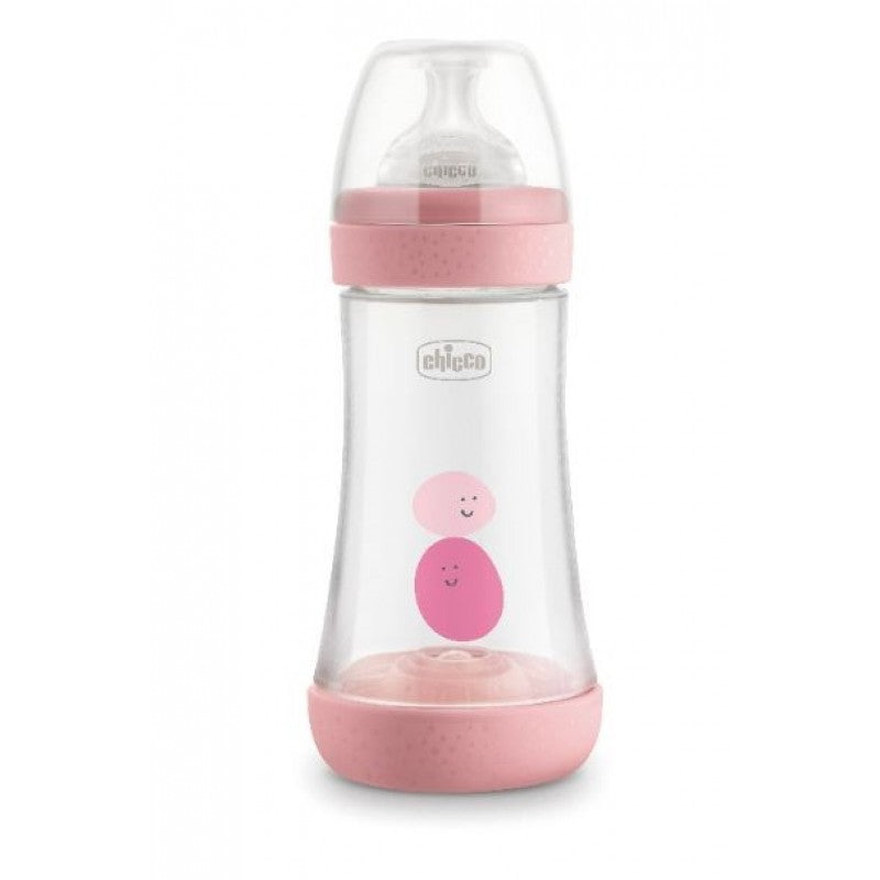 Chicco Biberão Perfect5 Rosa Silicone Médio 240 ml - Farmácia Garcia