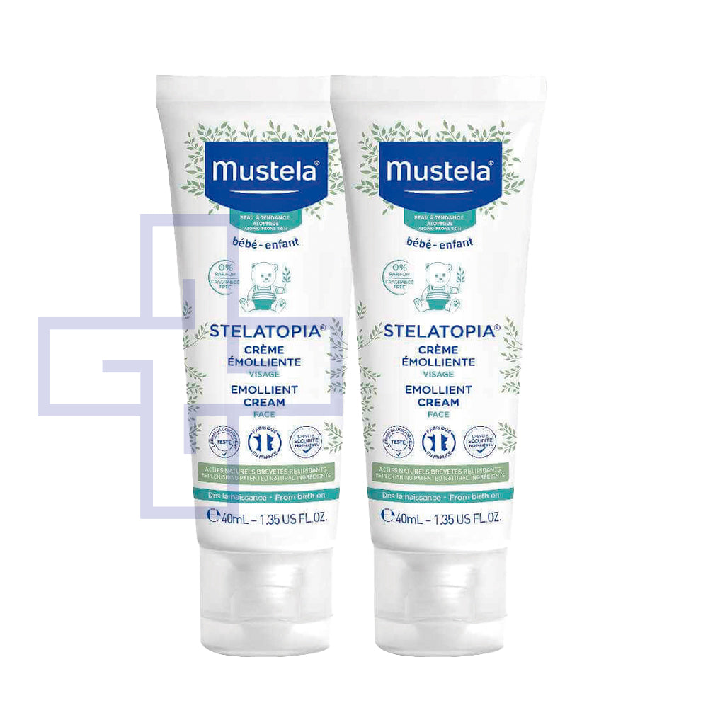 Mustela Bebe Pele Atópica Stelatopia Creme Rosto Emoliente 40 ml Pague 1 Leve 2 - Farmácia Garcia