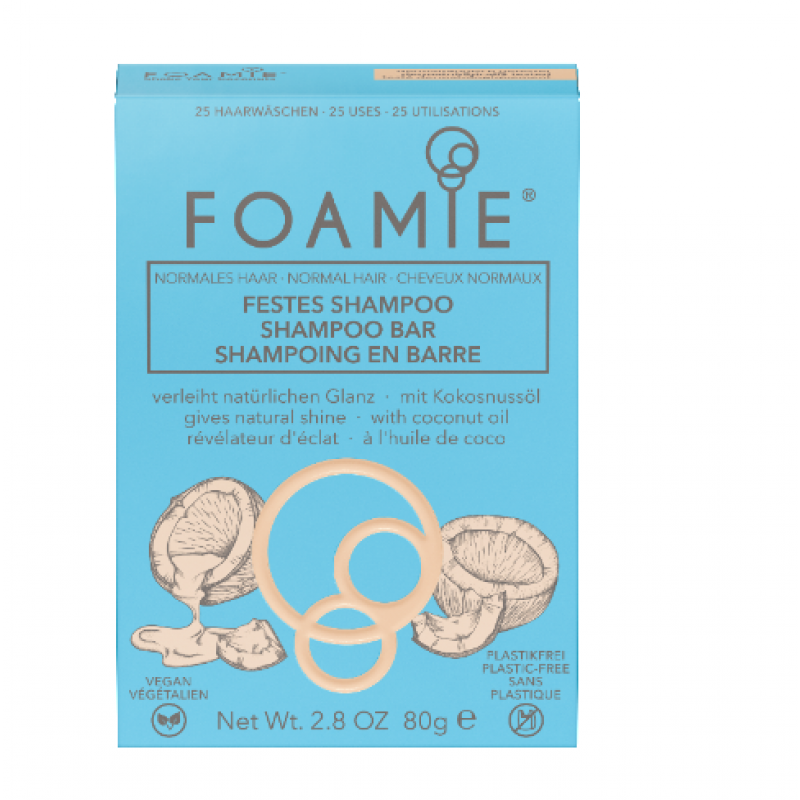 Foamie Champô Sólido Óleo de Coco Cabelo Normal - Farmácia Garcia