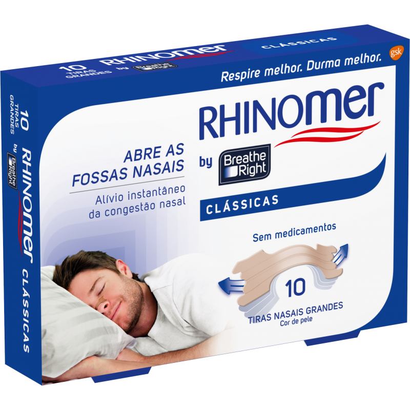 Breathe Right 10 Tiras Nasais Clássicas Tamanho G - Farmácia Garcia