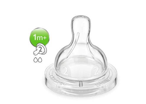 Philips Avent Tetina Silicone Fluxo 2 Lento 1m+ x2 - Farmácia Garcia