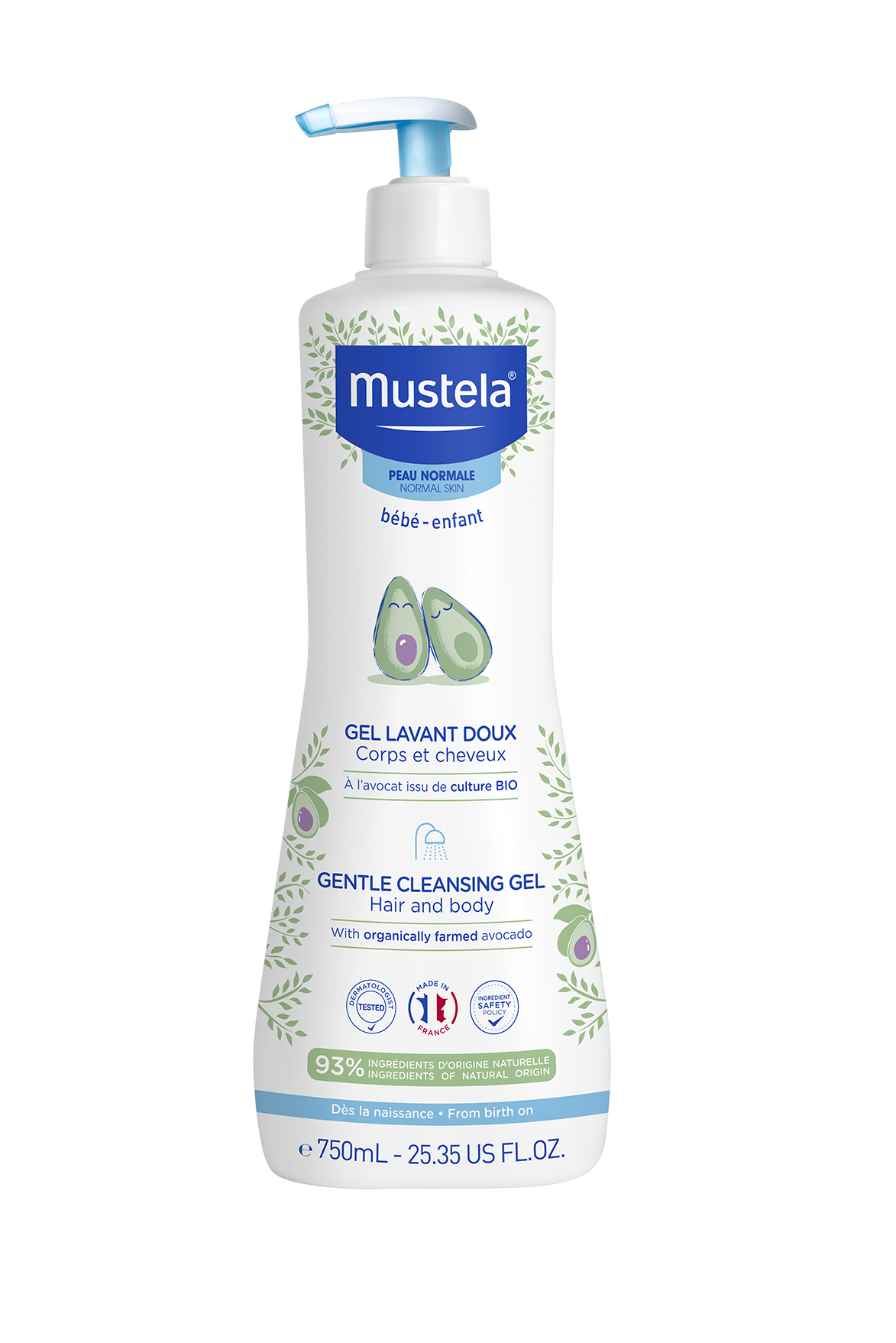 Mustela Bebé Gel Lavante Suave Pele Normal 750ml - Farmácia Garcia