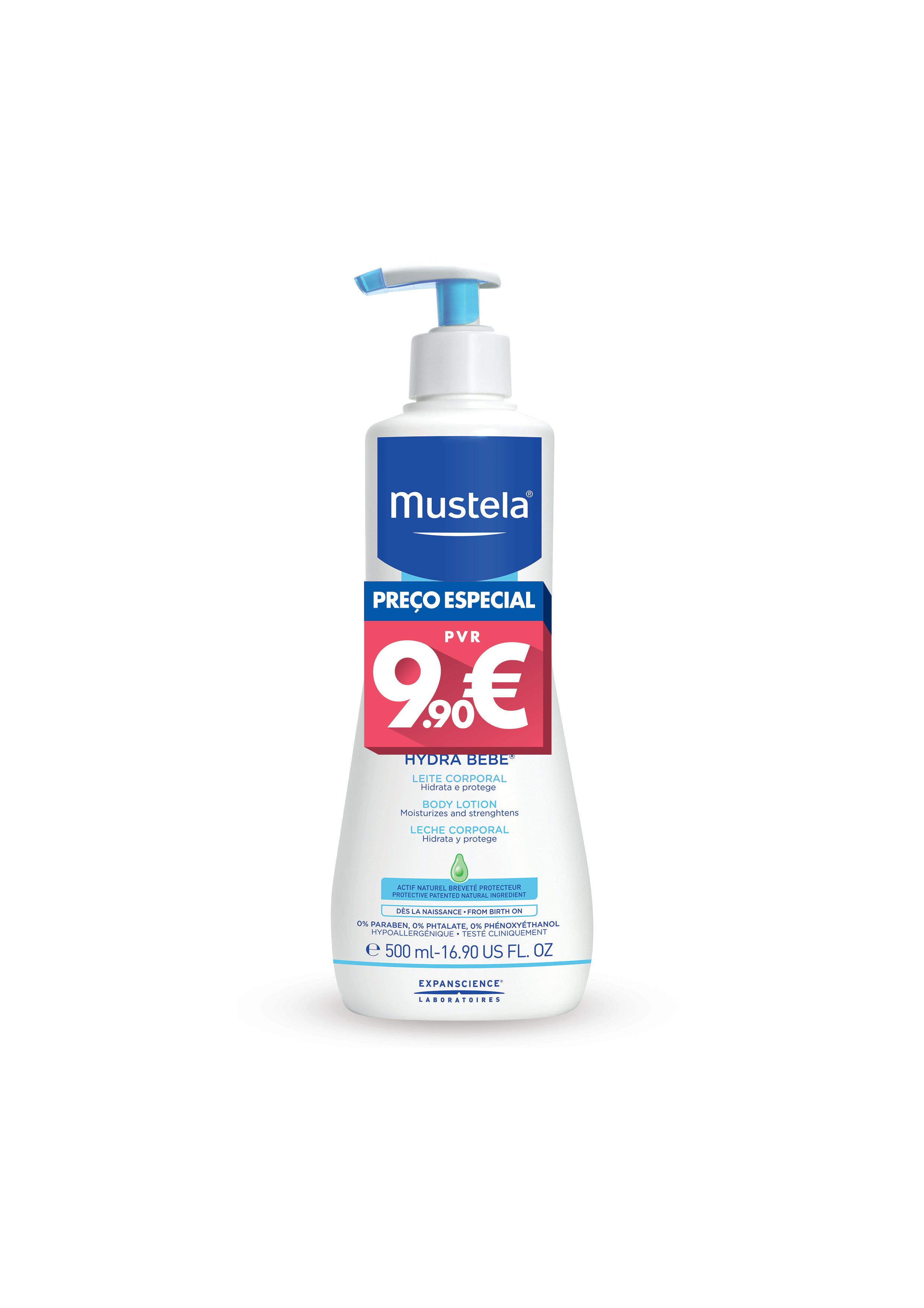 Mustela Bebé Hydra-Bebé Leite Corpo Hidratante Pele Normal 500 ml Preço especial - Farmácia Garcia