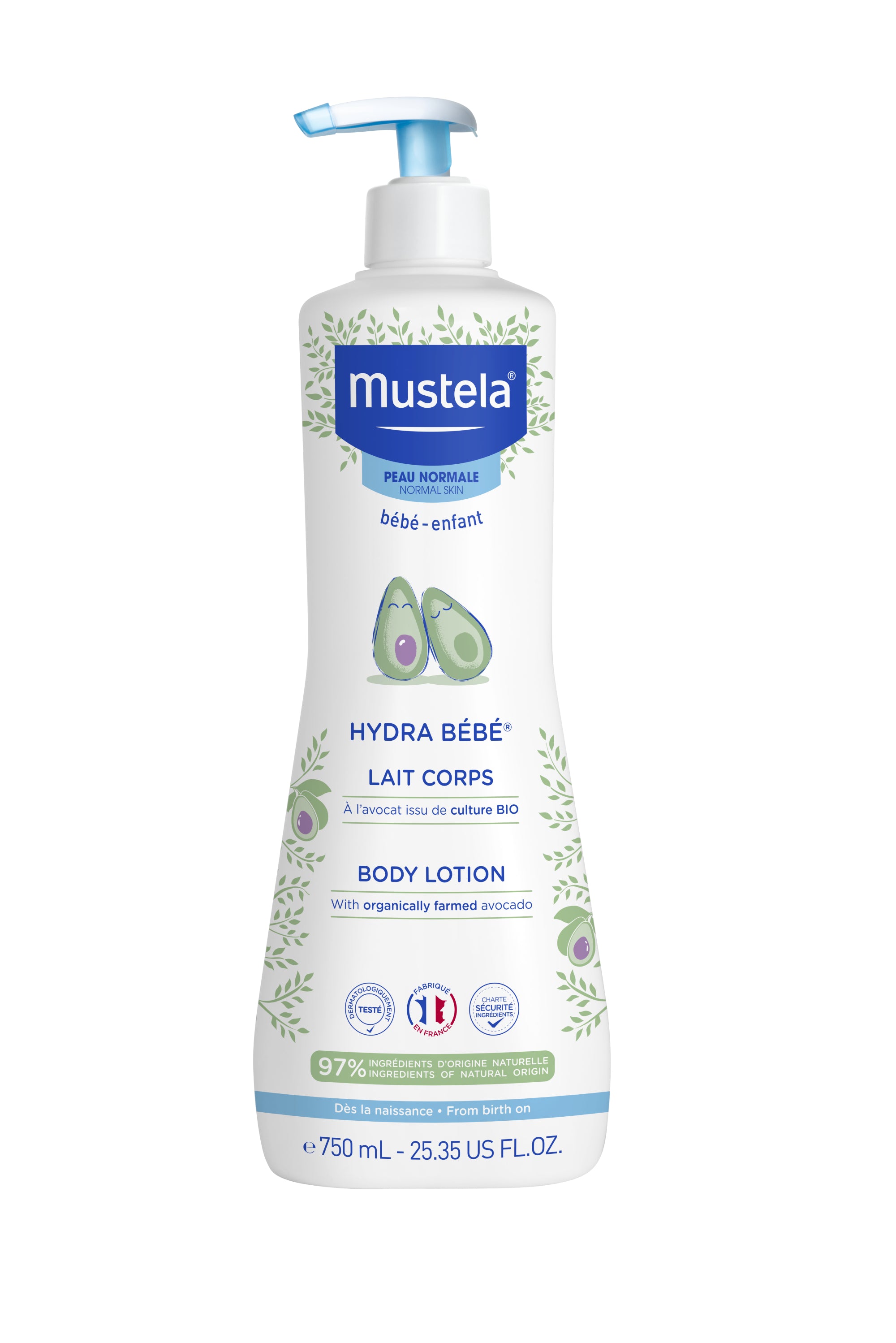 Mustela Bebé Leite Hidratante Pele Normal 750ml - Farmácia Garcia