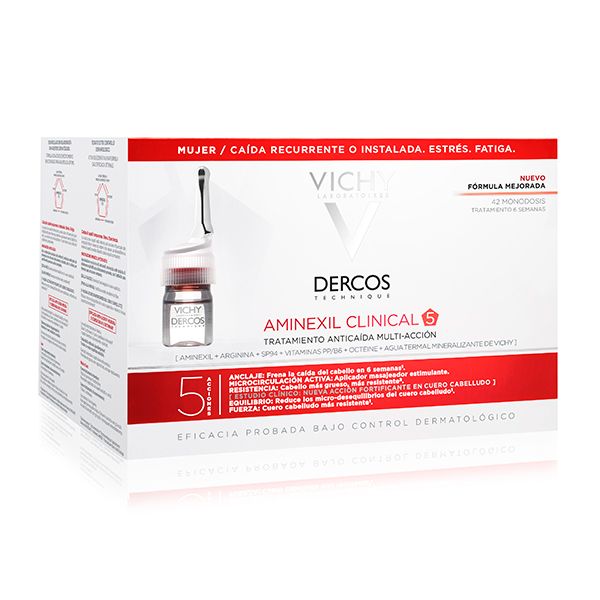 Dercos Aminexil Clinical Queda Mulher Ampolas x21 - Farmácia Garcia