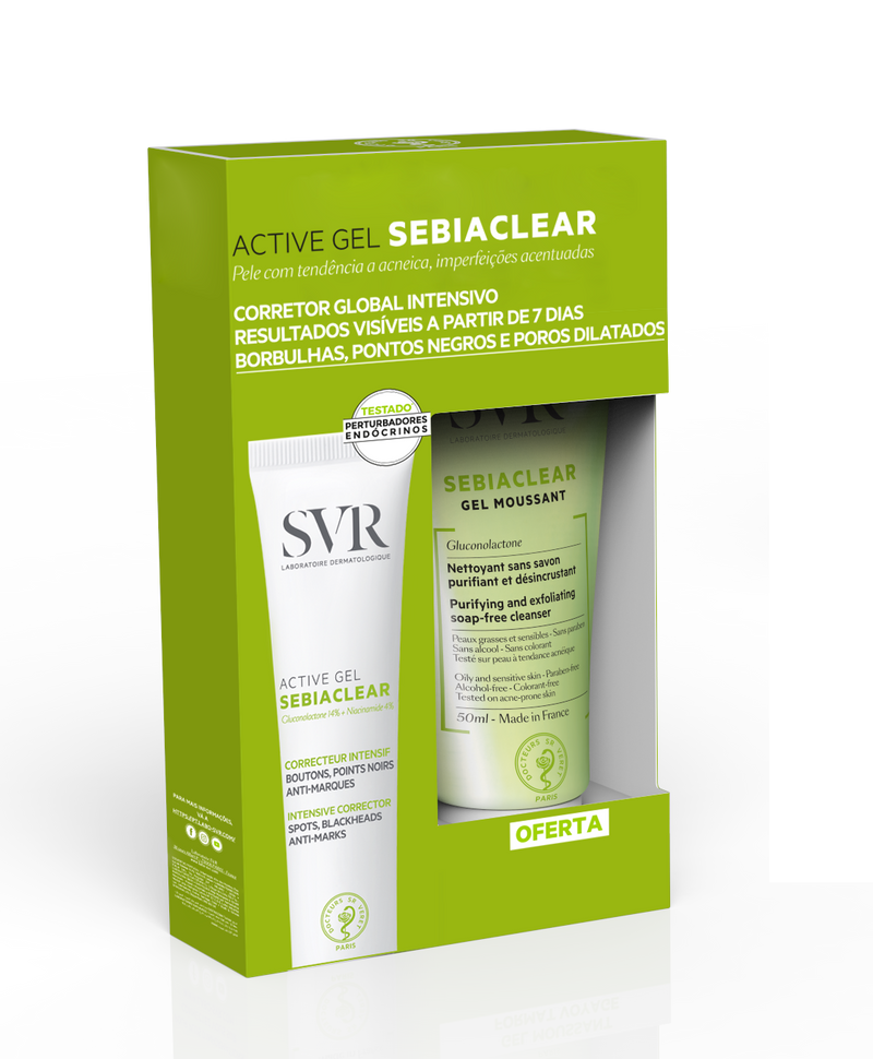 SVR Sebiaclear Active Gel + Oferta Gel Limpeza 55ml - Farmácia Garcia